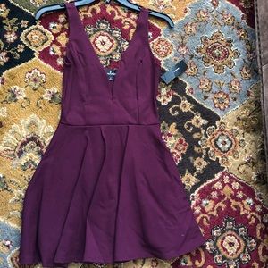 Burgundy mini dress